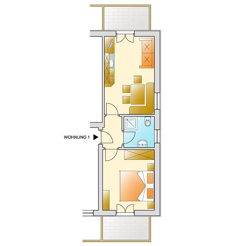 Lageplan - Ferienwohnung 1