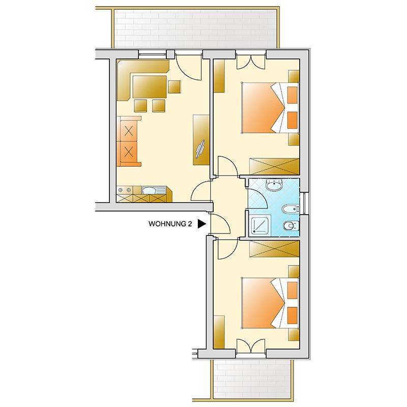 Lageplan - Ferienwohnung 2